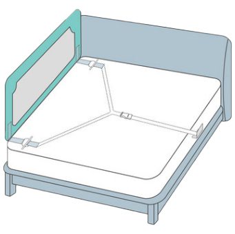 pas napinający do barierki ochronnej primabobo, barierka do łóżka miś primabobo