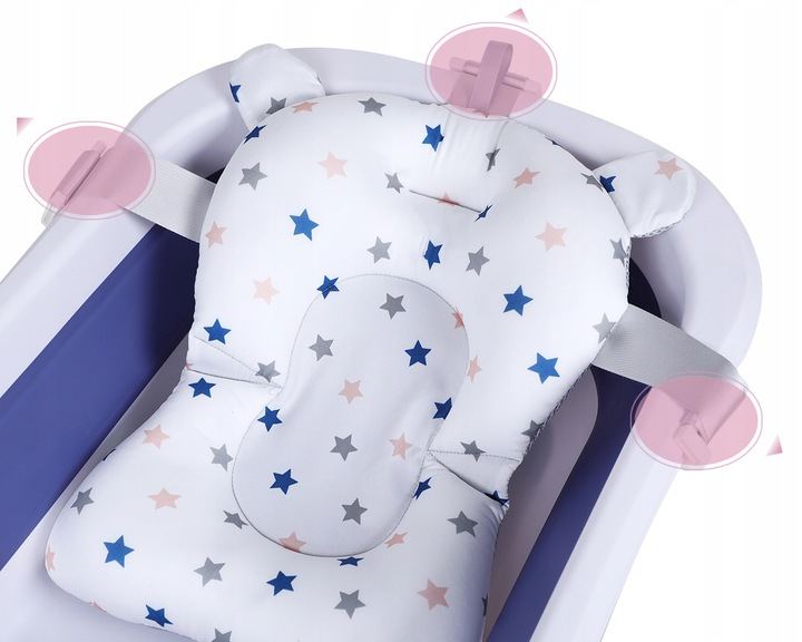 wanienka składana, poduszka do kąpieli niemowląt, wyprawka dla malucha primabobo