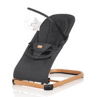 Fauteuil à bascule LEO avec bandeau, noir/gris foncé