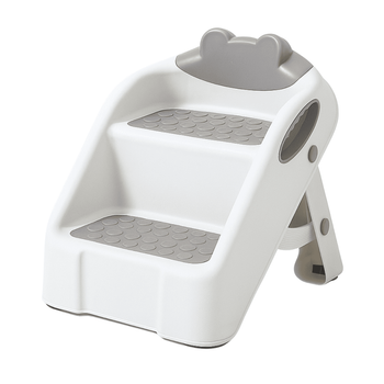 Plate-forme, repose-pieds à deux niveaux, gris