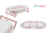Baignoire bébé pliante PREMIUM avec thermomètre et coussin, baignoire en silicone - rose
