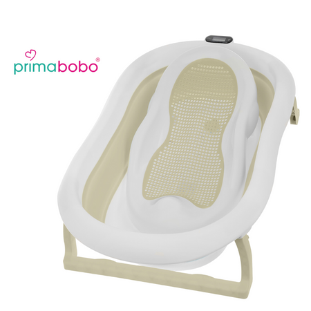 Baignoire pliante PREMIUM avec support et siège beige