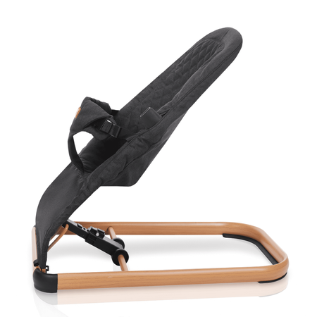 Fauteuil à bascule LEO avec bandeau, noir/gris foncé