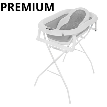 Baignoire pliante PREMIUM avec support et siège gris