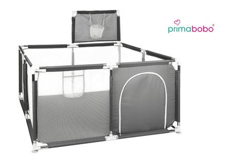 Lit bébé Primabobo avec panier, piscine sèche 120x120cm- gris