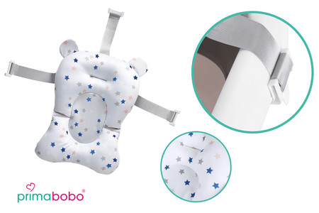 Baignoire bébé pliante OLA avec thermomètre et coussin, baignoire en silicone - gris