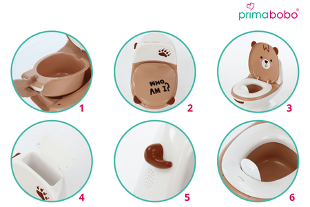 Pot interactif Teddy Bear, pot pour bébé avec chasse d'eau