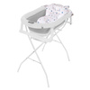 Baignoire pliante Premium avec support et coussin, gris
