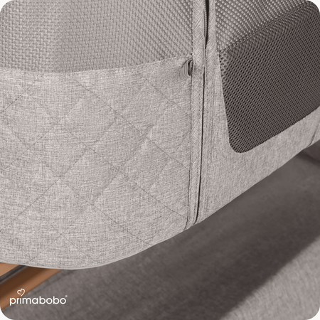 Lit de voyage - chaise haute VERA 3 en 1, beige/gris