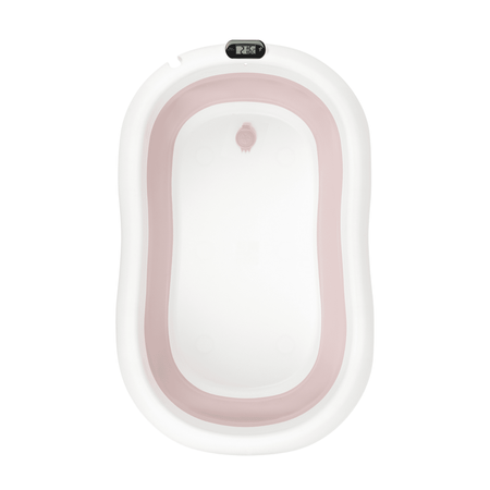 Baignoire bébé pliante PREMIUM avec thermomètre et coussin, baignoire en silicone - rose