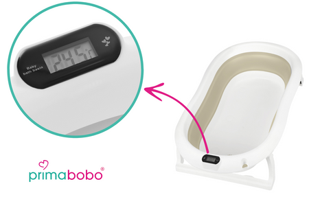 Baignoire pliante PREMIUM avec support et siège beige