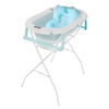 Baignoire pliante Premium avec support et coussin, bleue