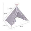 TIPI tente pour enfants 80×80 cm gris