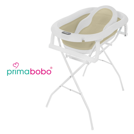 Baignoire pliante PREMIUM avec support et siège beige