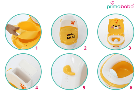 TIGRYSEK pot interactif, pot pour bébé avec chasse d'eau