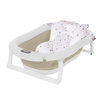 Baignoire bébé pliante PREMIUM avec thermomètre et coussin, baignoire en silicone - beige
