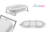Baignoire bébé pliante PREMIUM avec thermomètre et coussin, baignoire en silicone - gris