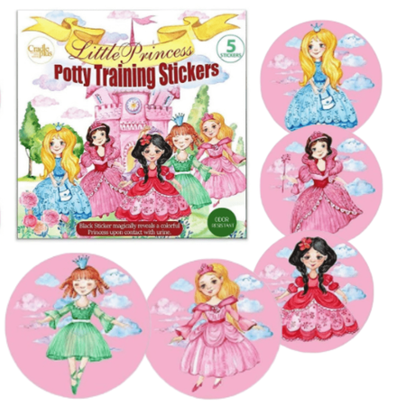 Autocollants réactifs à la chaleur pour le pot / le bain, Princesses - 5 pièces