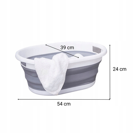 Bol pliant 59x34cm, panier à linge en silicone, touristique