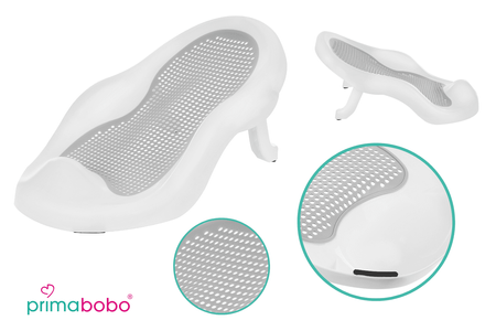 Baignoire bébé pliante PREMIUM avec thermomètre et siège, baignoire en silicone - gris