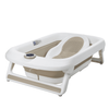 Baignoire bébé pliante LUX 6013 avec thermomètre et siège, baignoire en silicone - beige