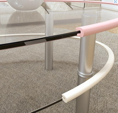 Mousse de protection pour coins et bords de meubles - 4m, protection enfant - gris