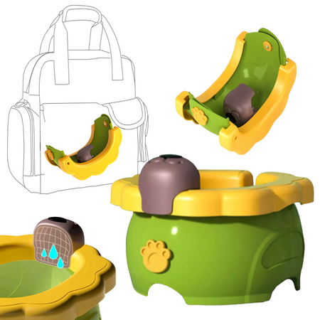 Pot de voyage, pliable, ourson de voyage