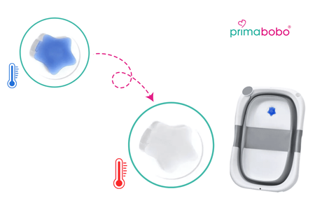 Baignoire bébé pliante COMPACT avec coussin, baignoire en silicone - gris