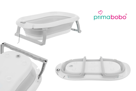 Baignoire pliante PREMIUM avec support et siège gris