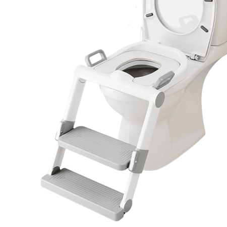 Abattant de WC avec échelle, antidérapant, abattant de WC - gris