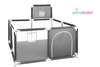 Lit bébé Primabobo avec panier, piscine sèche 120x120cm- gris
