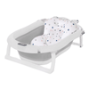 Baignoire bébé pliante PREMIUM avec thermomètre et coussin, baignoire en silicone - gris