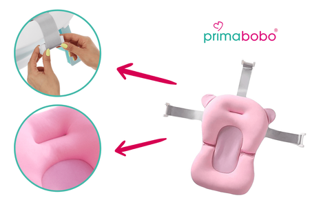 Coussin de bain pour bébé, doublure de baignoire, lit de jour - rose