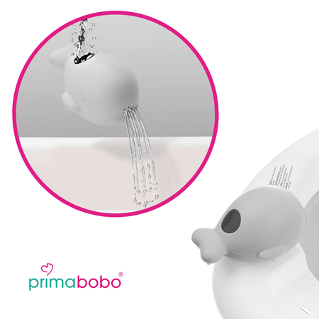 Baignoire bébé pliante OLA avec thermomètre et coussin, baignoire en silicone - gris