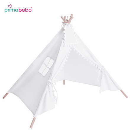 TIPI tente pour enfants 80×80 cm blanc
