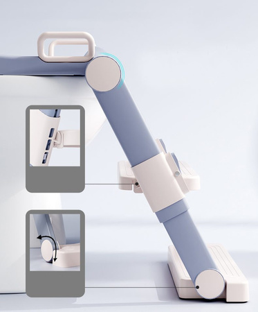 Abattant de WC avec échelle, antidérapant, abattant de WC - gris