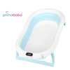 Baignoire bébé pliante PREMIUM avec thermomètre et coussin, baignoire en silicone - bleu