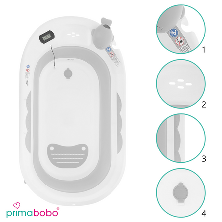 Baignoire pliante OLA avec support et coussin