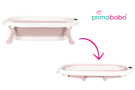 Baignoire pliante Premium avec support et coussin, rose