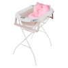 Baignoire pliante Premium avec support et coussin, rose