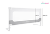 Barrière de lit VELVO 160 cm, sécurité enfant - gris