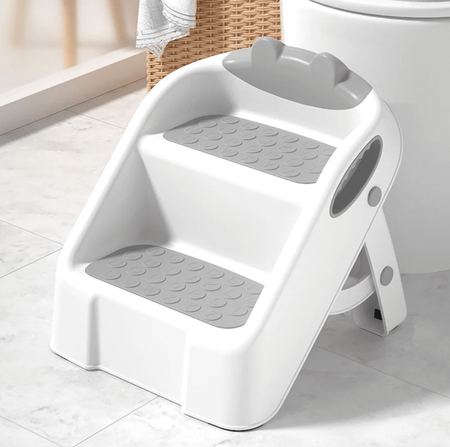 Plate-forme, repose-pieds à deux niveaux, gris