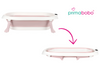 Baignoire pliante Premium avec support et coussin, rose