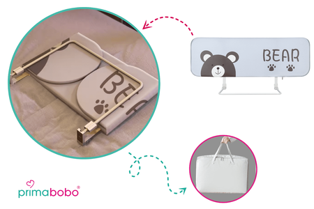 Barrière de lit SMART 120 cm - pliable, format de voyage