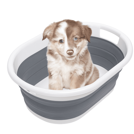 Bol pliant 59x34cm, panier à linge en silicone, touristique