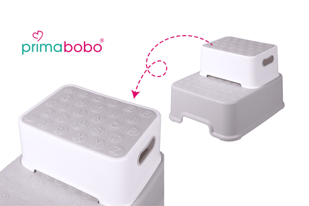 Plate-forme, repose-pieds rabattable en deux étapes, gris