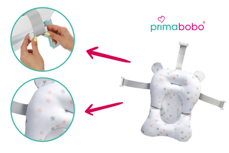 Baignoire pliante Premium avec support et coussin, beige