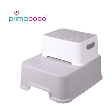 Plate-forme, repose-pieds rabattable en deux étapes, gris