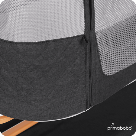 Lit de voyage - chaise haute VERA 3 en 1, noir/gris foncé