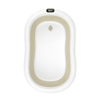 Baignoire bébé pliante PREMIUM avec thermomètre et coussin, baignoire en silicone - beige
